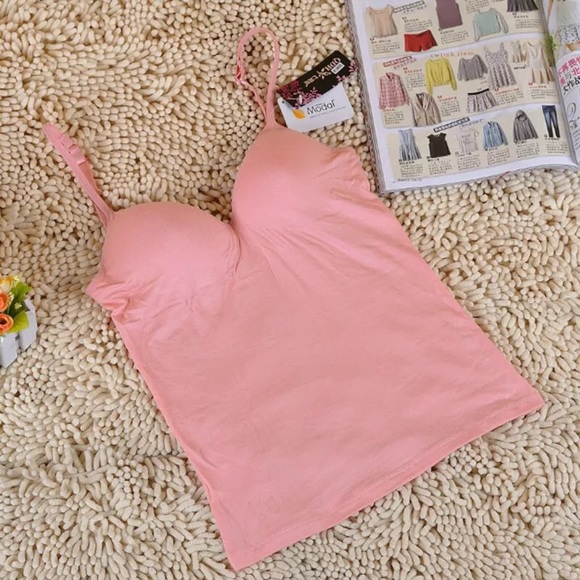 Tank top padded camisole push up built in white blue purple nude - Picture 14 of 15